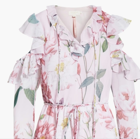 🍒NWT🍒 TED BAKER BABY PINK FLORAL DRESS - Picture 2 of 6
